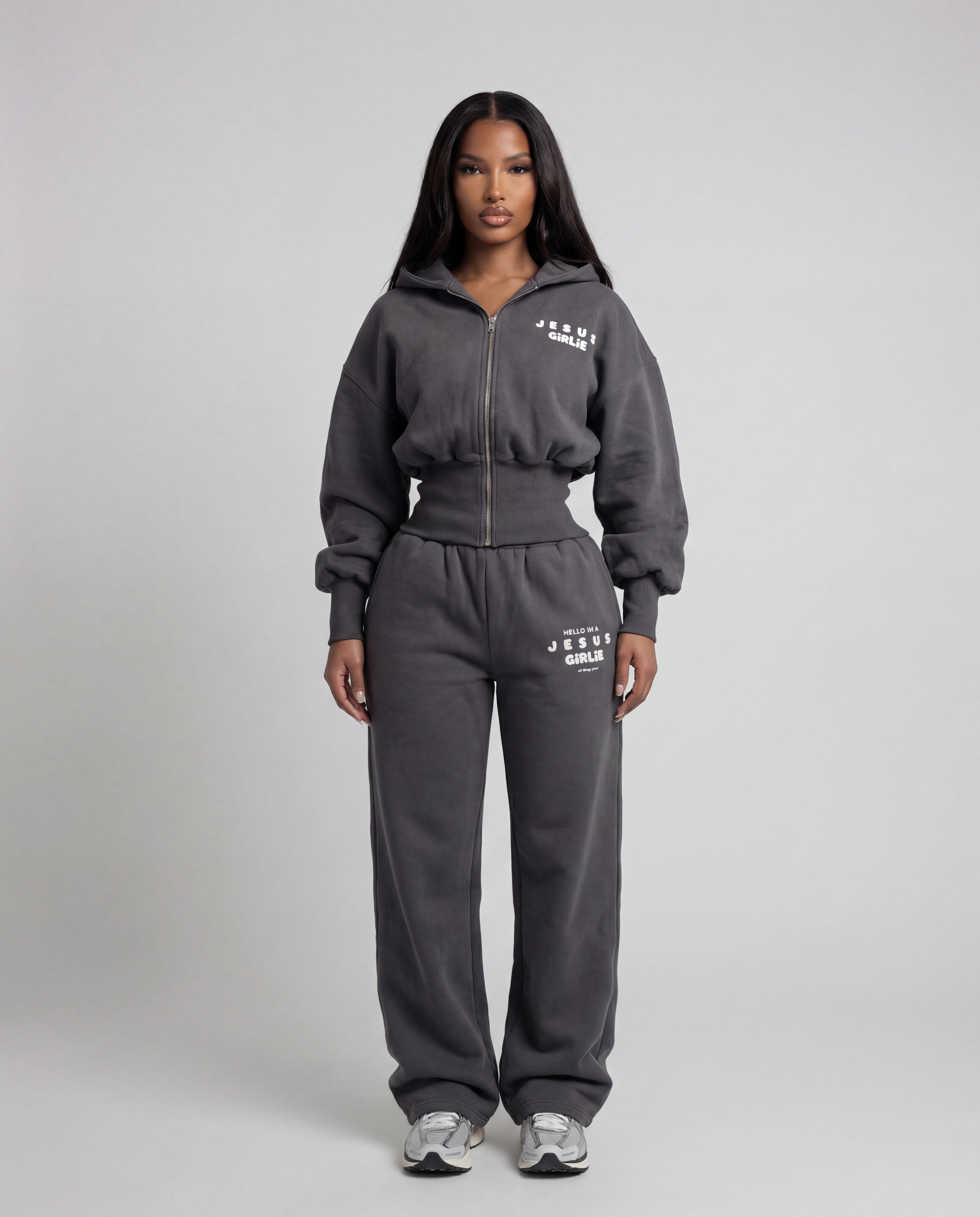 Jesus Girlie OG Sweatpants Charcoal All Things Jesus