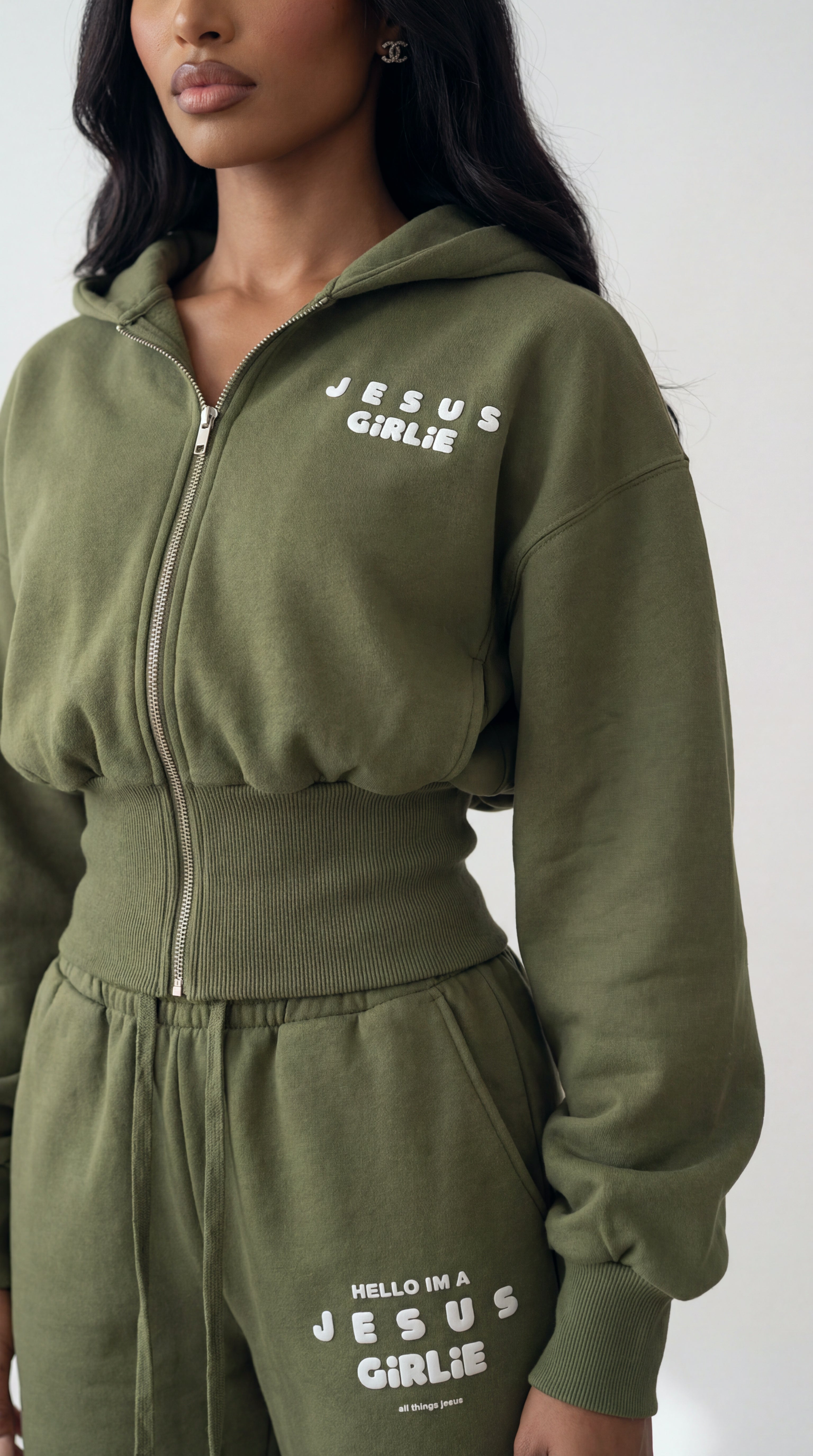 Jesus Girlie OG Sweatpants Olive All Things Jesus