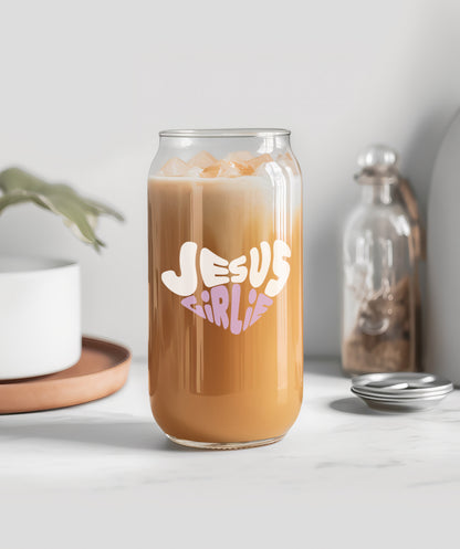 JESUS GIRLIE GLASS TUMBLER