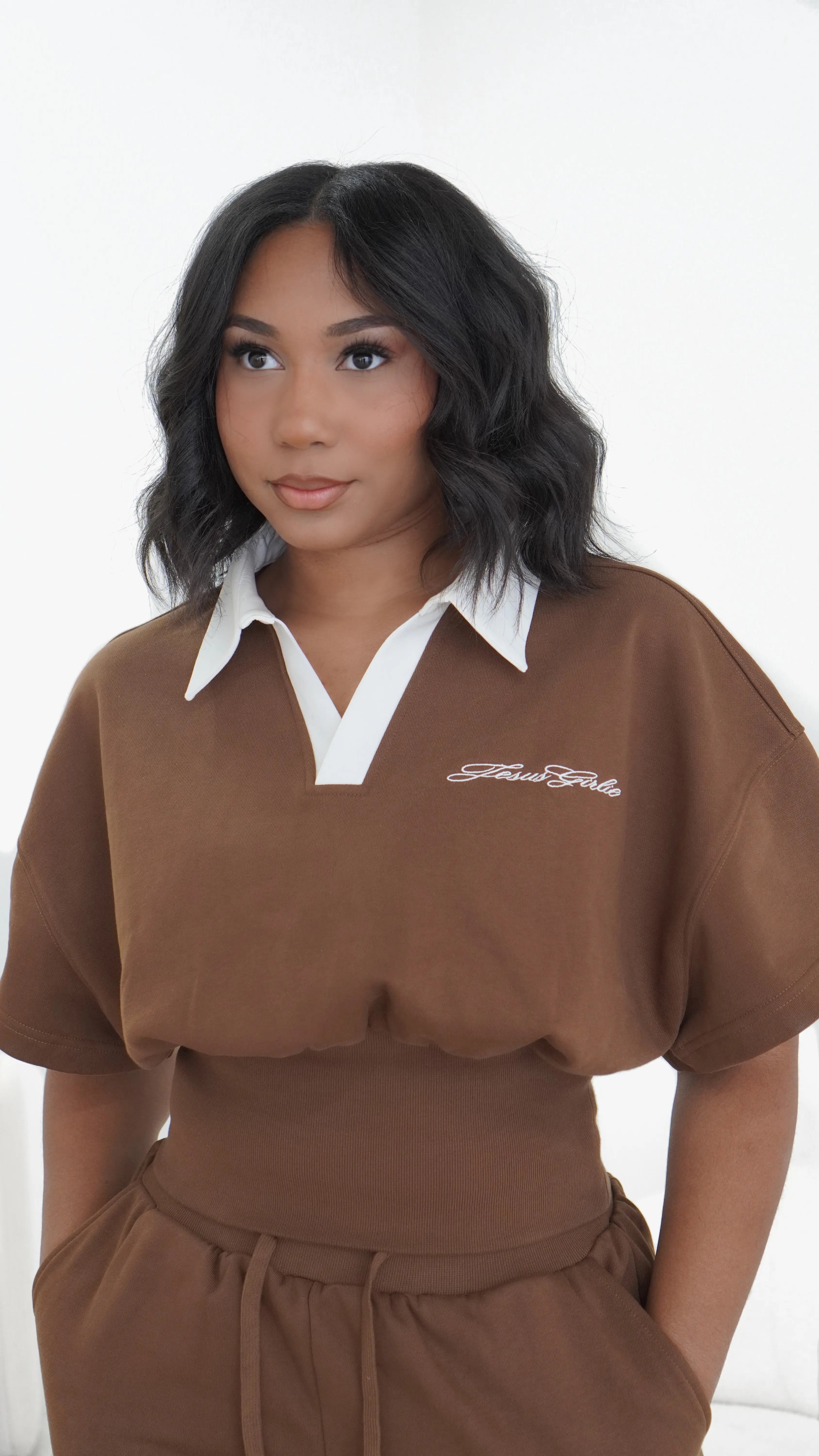 Collar’d in Grace V Neck Coco All Things Jesus